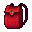 old red backpack
