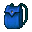 old blue backpack